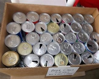 collectible beer cans