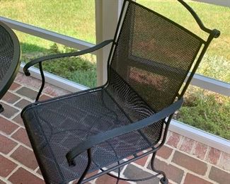 The chairs are rockers - very nice condition, very well constructed.