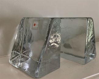 Blenko glass bookends