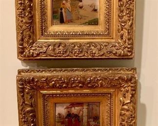 Two antique paintings in exquisite original frames