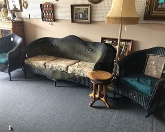 Antique wicker set