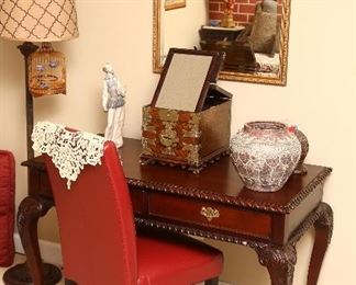 Chippendale style writing desk.