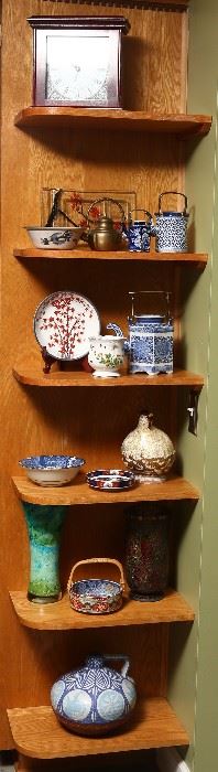 Shelves with interesting smalls.