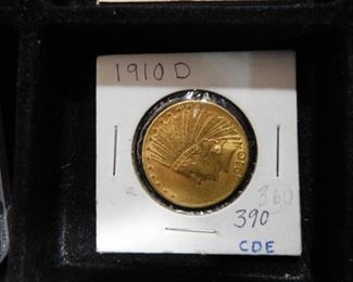 1910 D $10 gold coin