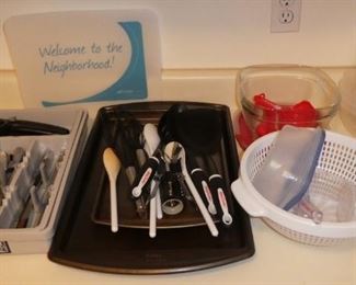 Flatware, cooking utensils, and cookware