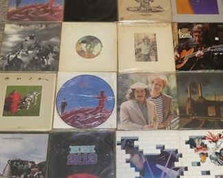 Rush, Rush hemispheres picture disc, Pink Floyd The Wall gatefold, Simon & Garfunkel, Paul Simon, Emerson Lake & Palmer, Traffic, Cat Stevens, John Denver, Seals & Croft