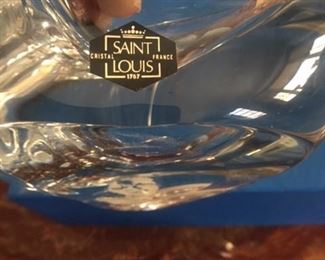 Dish Crystal Amorphous Shape Label St. Louis, Paris