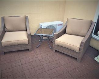 Whicker Patio Chairs Pottery Barn