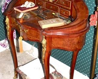Vintage Writing Desk and Foot Stool