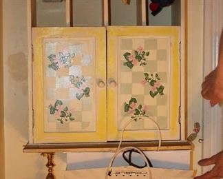 Stenciled Wall Cabinet