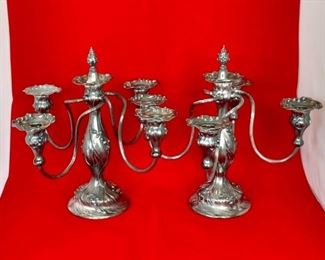 Elaborate Silver-plated Candelabra, Manufactured and Plated by Simpson H.M. & Cl. USA - No. 892
