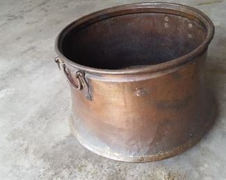 Antique copper kettle, no lid
