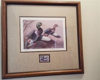 Numbered ducks print
