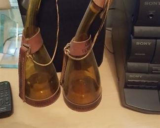 Flask style glass bottles