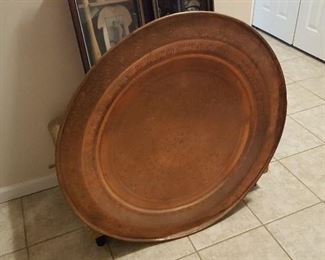 Very large copper plate - wall hanging