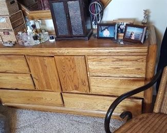 The matching low-boy dresser