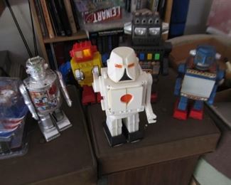Group of plastic robots from 1970s and 80s (another pic)