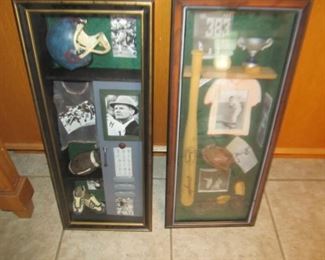 Sports shadow boxes for decor