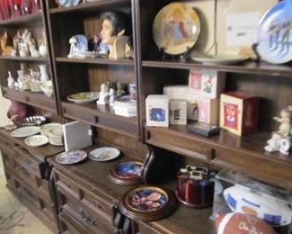 Three bookcase units - two smaller and one large to be sold