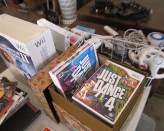 Wii set includes games, multiple controllers, other electronic games also available