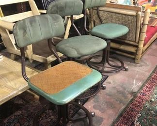 mid century industrial stools