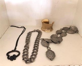 Collection of Silver Toned Accessories and One Gold Tone