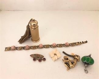 Pendants and Pins and Perfume Bottle