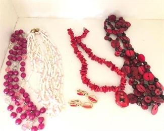 Shades of Red Costume Jewelry