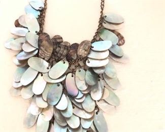 Shimmering Bib Necklaces and Earrings