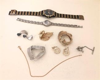 Watches, Earrings and Pins