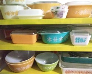Lots of Vintage Colored Pyrex