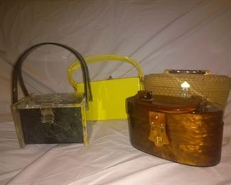 Vintage Lucite and Bakelite Purses
