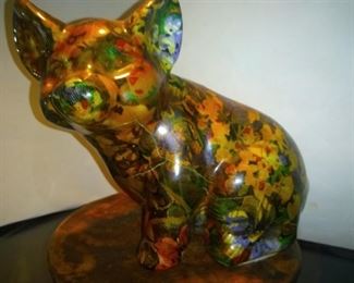 Painted Ceramic Pig