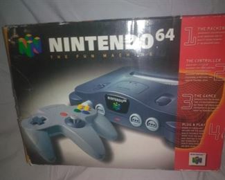 Nintendo 64 with the box