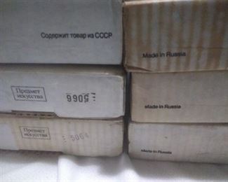 Lots of Russian Hand Painted Plates