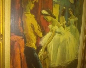 Vintage Mid Century Oil Painting Artwork