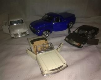 Model Cars Mustang, Mercedes, Chevy, Plymoth