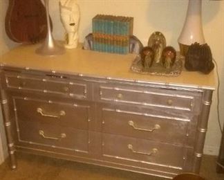 Vintage Silver 1966 Thomasville Dresser