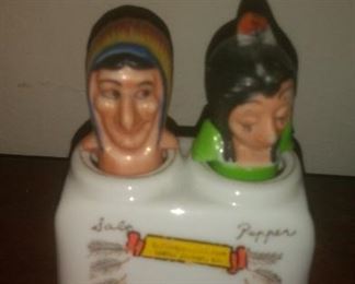 Vintage Native American" Nodder" Salt and Pepper Shakers