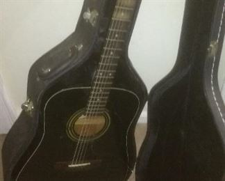 Black Abilene Acoustic Guitar with Case