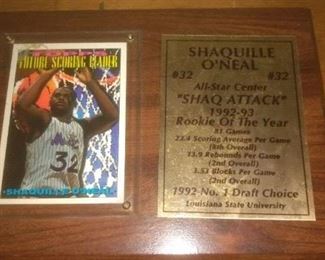 Shaq Attack Plaque and Card