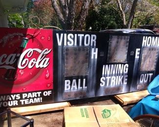 Vintage Coca Cola Baseball Scoreboard