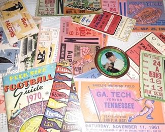 Vintage Baseball Ticket Stubs and Ephemera