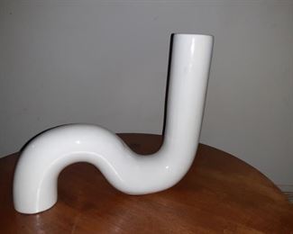 Mid Century Modern Glazed Clay Bagni Raymor TUBO TUBE Vase Italy