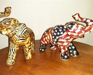 Ceramic Elephants American and Safari Themed