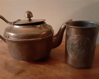 Copper Teapot and Cup