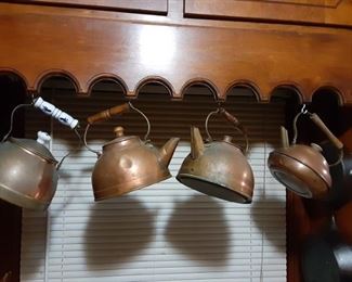 Vintage Copper Tea Pots