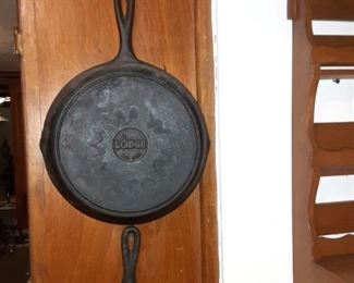 Lots of Lodge Cast Iron Skillets many different sizes