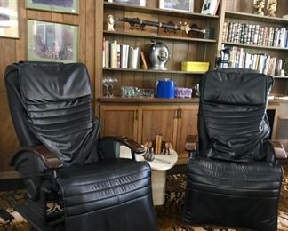 EMS .9 Plus Massage Chairs, Travertine Triangle Side Table, and more....