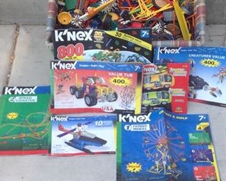 K'nex, many combined sets with instruction books